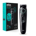 Braun Hepsi Bir Arada Stil Seti Serisi 3 3450, 5'i 1 Arada Erkek Düzeltici, Sakal Düzeltici, Kulak ve Burun Düzeltici, Saç Kesme Makineleri ve Daha Fazlası, Ultra Keskin Bıçak, 40 Uzunluk Ayarlı ve