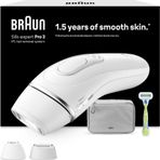 Braun Ipl Silk Expert Pro 3, Evde Tüy Alma, Çanta, Venus Tıraş Makinesi, 2 Başlık İle, Pl3122 beyaz