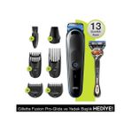 Braun MGK 5245 Erkek Bakım Kiti 7in1 Şekillendirici, Gillette Fusion 5 ProGlide ile Uyumlu, Siyah