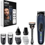 Braun MGK7410 hepsi bir arada sakal bakım seti, 10'u 1 arada sakal düzeltici/sakal kesme makinesi, erkek, saç kesme makinesi, su geçirmez, 100 dakika kablosuz çalışma süresi