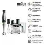 Braun Mq7075x El Blender Set 1000W Activeblade Smartspeed Powerbell Plus Paslanmaz Çelik Mutfak Robotu Çırpıcı Beher