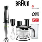Braun Multiquick 7 MQ7075X 1000W Activeblade Teknolojili Paslanmaz Çelik El Blender Seti Smartspeed Mutfak Robotu Çırpıcı - Siyah