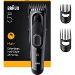 Braun Saç Kesme Makinesi Series 5, +3 Aksesuar, Ömür Boyu Keskin Bıçak, 17 Uzunluk, HC5530 - Renkli
