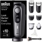Braun Sakal Düzeltici Serisi 9, Erkek Elektrikli Sakal Düzeltici ve 10 Berber Aleti, Ultra Keskin Problade Bıçak, 180 Dakika Pil Ömrü, Kablosuz Sakal Tıraş Makinesi, 40 Boy, Su Geçirmez, BT9420, Gri