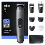 Braun Series 3 Çok İşlevli Vücut Bakım Seti, 8'İ 1 Arada, Son Derece Keskin Bıçak, 14 Uzunluk Ayarı, Sakal Ve Saç Ayarları, 50 Dakikalık Hareket Süresi, Hızlı Ve Kolay Şekillendirme, Aıo3540