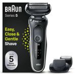 Braun Series 5 Elektrikli Tıraş Makinesi, Easyclick Aparatlı, Sakal Kesme Makinesi, Erkek Tıraş Makinesi, Easyclean, Islak ve Kuru, Hediyelik Eşya, Almanya'da Üretilmiştir, 51-W1500S, Beyaz