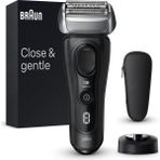 Braun Series 8 Erkek Elektrikli Tıraş Makinesi, 4+1 Tıraş Başlığıyla, Elektrikli Tıraş Makinesi, Hassas Uzun Saç Kesme Makinesi, Şarj Istasyonu, 60 Dakika Çalışma Süresi, 8510S, Siyah