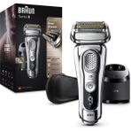 Braun Series 9 9395CC Erkek Elektrikli Tıraş Makinesi, Yükseltilmiş Temizleme ve Şarj Istasyonu, Deri Kılıf, Islak ve Kuru Elektrikli Tıraş Makinesi, Hassas Düzeltici, Krom Kaplama | 1 Paket