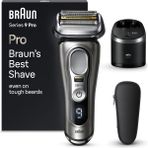 Braun Series 9 Pro Premium Elektrikli Tıraş Makinesi, 4+1 Tıraş Başlığıyla, Erkek Elektrikli Tıraş Makinesi, Prolift Düzeltici, 5'i 1 Arada Temizleme Istasyonu, Islak ve Kuru,, Gri