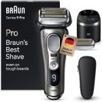 Braun Series 9 Pro Premium Erkek Elektrikli Tıraş Makinesi, 4+1 Tıraş Başlığı, Elektrikli Tıraş Makinesi ve Düzeltici, Tıraş Başlığı Dahil, 60 Dakika Pil Ömrü, Sakalda Islak ve Kuru Kullanım, 9465CC