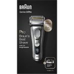 Braun Series 9 Pro Premium Erkek Tıraş Makinesi, Tıraş Başlığı, Elektrikli Tıraş Makinesi ve Düzeltici, Şarj Istasyonu, Çalışma Süresi, 1, 3 ve 7 Günlük Sakal Için, 9417S, Gümüş