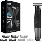 Braun Series X All-in-One sakal düzeltici/Bodygroomer/elektrikli tıraş makinesi, erkek/saç kesme makinesi, 6 tarak başlığı, 3 günlük sakal, saç, vücut, bölge, seyahat torbası, hediye, erkek,