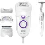 Braun Silk-Epil 5 Beyaz 5825 Bikini Trimmer 3'ü 1 Arada Kablolu Kuru Kullanım Epilatör