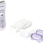 Braun Silk-epil Lady Shaver 5-560 3’ü 1 arada kablosuz elektrikli kadın tıraş makinesi, düzeltme ve peeling sistemi, mor