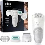 Braun Silk-Épil 5 Epilasyon / Tüy Çıkarıcı Için Kadın Epilatörü, Tıraş Makinesi Için Aparatlar, Vücut Için Düzelticiler ve Masaj, Çanta, 5-625, Beyaz/gri