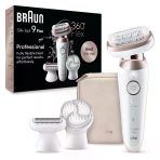 Braun Silk-Épil 9 Flex Kadın Epilatörü, Kadınlar Için Elektrikli Epilatör, Kolay Epilasyon Için 360° Esnek Başlıklı, Islak ve Kuru, Uzun Pürüzsüz Cilt, 9-060 3d, Beyaz/pembe