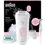 Braun Silk·épil 5 Kadınlar Için Epilatör,uzun Ömürlü Pürüzsüz Cilt, Bayan Tıraş Makinesi, Su Geçirmez - Dahil. Tıraş Aparatı, Düzeltici Aparatı, Başlangıç aparatı ve Bikini Düzeltici - 5-251, Pembe