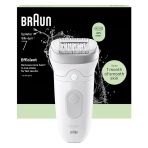 Braun Silk·épil 7, Kolay Epilasyon Için Geniş Başlıklı Epilatör, Islak ve Kuru, Uzun Süre Pürüzsüz Deri, 7-000, Gümüş