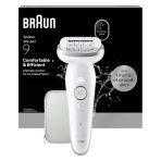 Braun Silk·épil 9, Epilasyonu Iyileştirmek Için Hareketli Başlıklı Epilatör, Islak ve Kuru Epilasyon, Uzun Süre Pürüzsüz Deri, 9-000, Gümüş