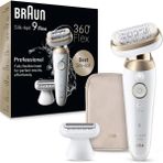 Braun Silk·épil 9 Flex, Kolay Tüy Alma Için 360° Elastik Başlıklı Epilatör, Islak ve Kuru Tüy Alma, Uzun Süre Için Pürüzsüz Deri, 9-011 3d, Altın