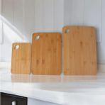 Braventa Collection 3 Boy Bambu Kesme Tahtası Seti, Bambu Kesim Tahtası, Bambu Et Tahtası | Pratik ve Dayanıklı 3 Boy Ba - Standart