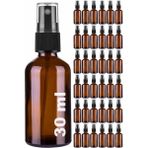 Braventa Collection 30 ml Amber Sprey Kapaklı Siyah Fısfıs Kolonya Dezenfektan Parfüm Cam Şişe (36)