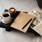 Braventa Collection A5 Kraft Karton Kapak 70 Yaprak 110 Gram Kareli Not Defteri - Çok Renkli - Standart