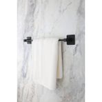 Braventa Collection Alper Banyo Yapışkanlı Siyah Kare Uzun Havluluk Havlu Askısı