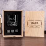 Braventa Collection Babaya Hediye Özel Ahşap Kutulu Chicago Viski Kadeh Seti - Çok Renkli - Standart