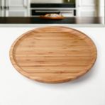 Braventa Collection Bambu Lüx Yuvarlak Servis 30 * 30CM, Sunumluk & Çerezlik Sunum Tabağı - Standart - Çok Renkli