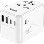 Braventa Collection BL80 Universal Seyehat Şarj Adaptörü 35W Gan Çoklu Priz Dönüştürücü (Beyaz)