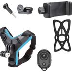 Braventa Collection Bluetooth Kumandalı Aksiyon Kamera ve Telefon Tutucu Kask Aparatı Gezi Seyahat ve Sürüşlerde Kullanm