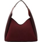 Braventa Collection Bordo Süet SHK19 Suni Deri, Çıtçıtlı, Tek Bölmeli, Fermuarlı Makyaj Çantalı, El, Kol ve Omuz Çantası
