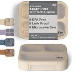 Braventa Collection Citron Citron Çatal ve Kaşıklı Bento Beslenme Kutusu Seti - Beige 1061015 - Standart