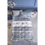 Braventa Collection Clasy %100 Pamuk Tek Kişilik Uyku Seti (Lastikli Çarşaflı) V1 Mavi
