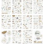 Braventa Collection Colortouch Düğün Sticker Seti, 325 Adet Çıkartma, Misafir, Konuk Defteri Veya Fotoğraf Albumü Için S - Çok Renkli - Standart