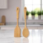 Braventa Collection Deconox Bambu 2'li Servis Seti, Tavalarınız ve Kızarmanız Için Spatula, Servisleriniz Için Büyük Kaş - Standart