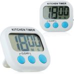 Braventa Collection Discoball 2'li Dijital Mutfak Timer Geri Sayım Saati Kuechenwecker Kısa Zaman Ölçücü Kitchen Manyeti