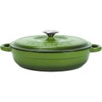 Braventa Collection Döküm Yuvarlak Çok Amaçlı Yayvan Tencere New Heritage Serisi ÇAP(Ø)28CM. Yeşil - Standart