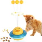 Braventa Collection Dönen Ördek Şekilli Interaktif Kedi Oyuncağı Atıştırmalık Dispenseri Kedi Eğitici Oyuncak