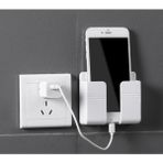 Braventa Collection ® Duvara Yapışan Telefon ve Kumanda Standı – Çok Amaçlı Plastik Şarj Istasyonu, Kolay Kurulumlu Orga - Standart