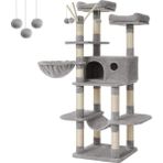 Braventa Collection Feandrea Tırmalama Ağacı, Xxl Kedi Ağacı, 164 Cm, Açık Gri PCT087W01 - Standart