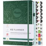 Braventa Collection Fufizu Fz Planner Tarihsiz Haftalık Planlayıcı Deri Ajanda Etnik, Yeşil - Standart