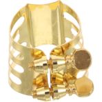 Braventa Collection Goohochy Metal Saksafon Ligatürü Yüksek Aşınma Dayanıklı Saksafon Başlığı Kelepçesi Hafif Metal Saks