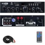 Braventa Collection Hepa Merz HB-200 Stereo Mixer Amfi 4-8 Ohm 2 Çıkışlı 2X100W Anfi Bluetooth USB
