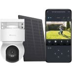 Braventa Collection Hybrone Omni Solar Dış Ortam Bataryalı ve Güneş Enerjili Wi-Fi Akıllı Kamera, Renkli Gece Görüşü, 36