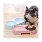 Braventa Collection Ikili Evcil Hayvan Mama ve Su Kabı, Kedi Köpek Için Çift Bölmeli Beslenme Kabı, Karışık Renk
