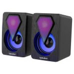Braventa Collection Işıklı Bilgisayar Hoparlörü 1+1 Ses Sistemi 3.5mm Girişli Multimedia USB Speaker D-04