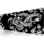 Braventa Collection Klasse Pro - 10 Farklı Model Dikişli Kenar 90X40 cm Mouse Pad (Dragon Knot, 90X40 Cm) - Standart