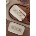 Braventa Collection Kütahya Porselen Bone Minas 2 Parça 32X20 Santimetre Kayık Tabak, Goblen - Standart